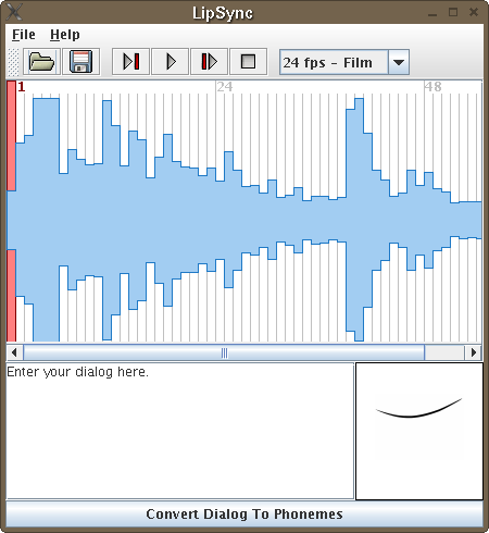 Loaded wave file